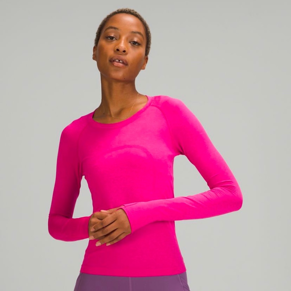 Lululemon Sonic Pink Swiftly Long Sleeve Size 6